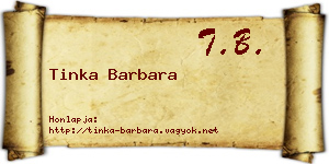 Tinka Barbara névjegykártya